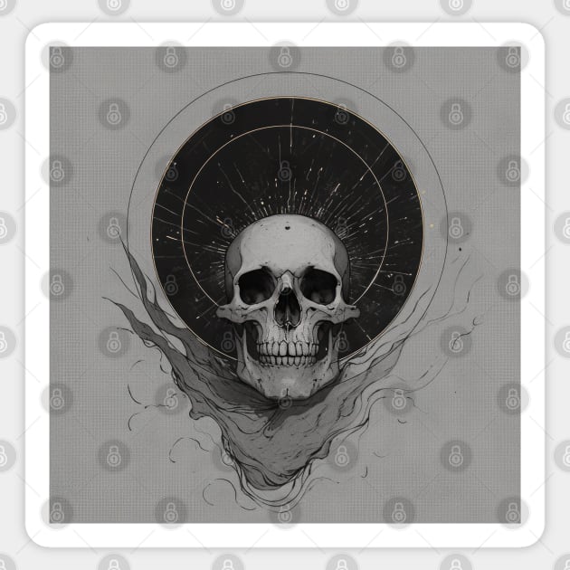 Death Mask Sticker by Sheptylevskyi